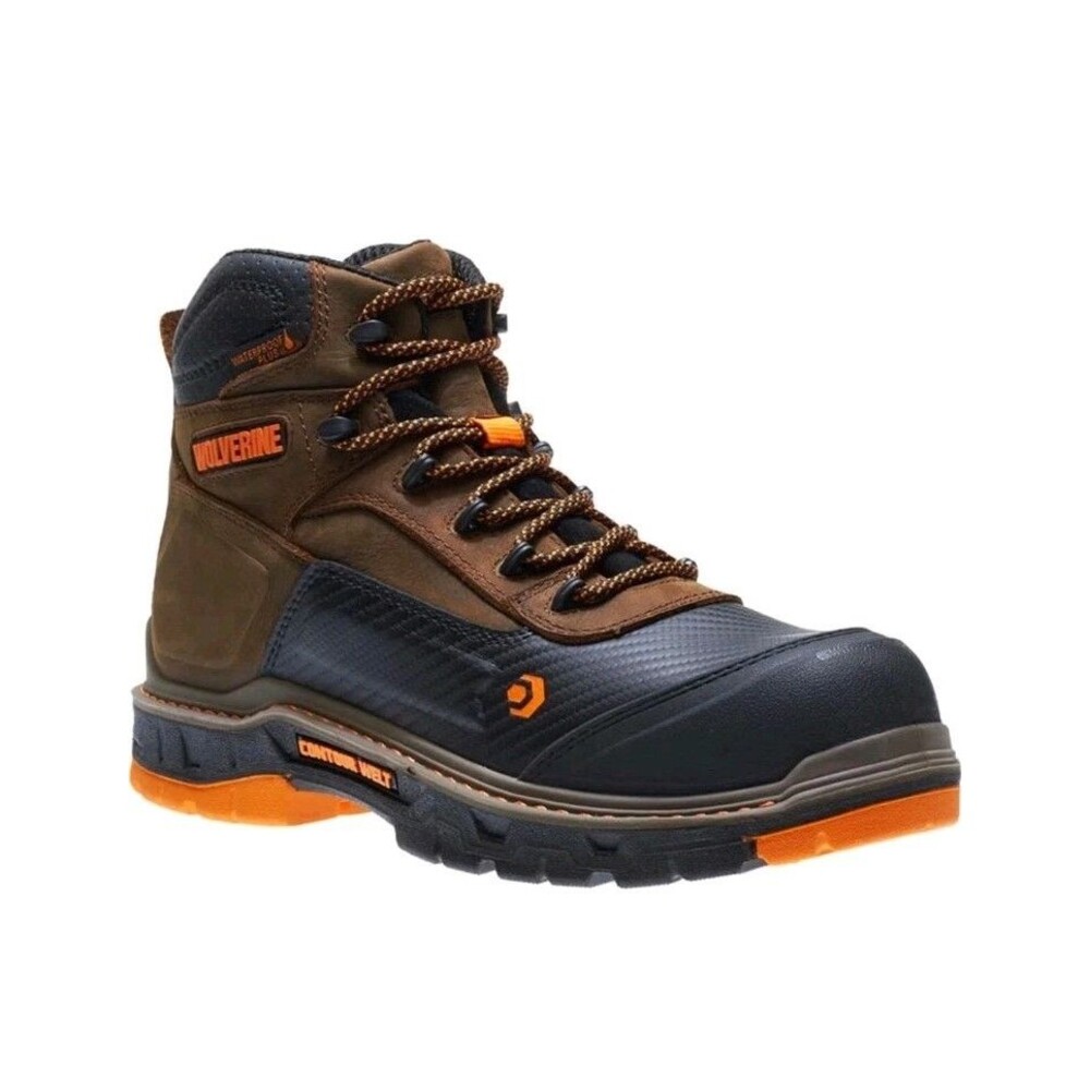 New Wolverine Mens Overpass CarbonMAX 6" Composite Toe Waterproof Work Boots 9.5